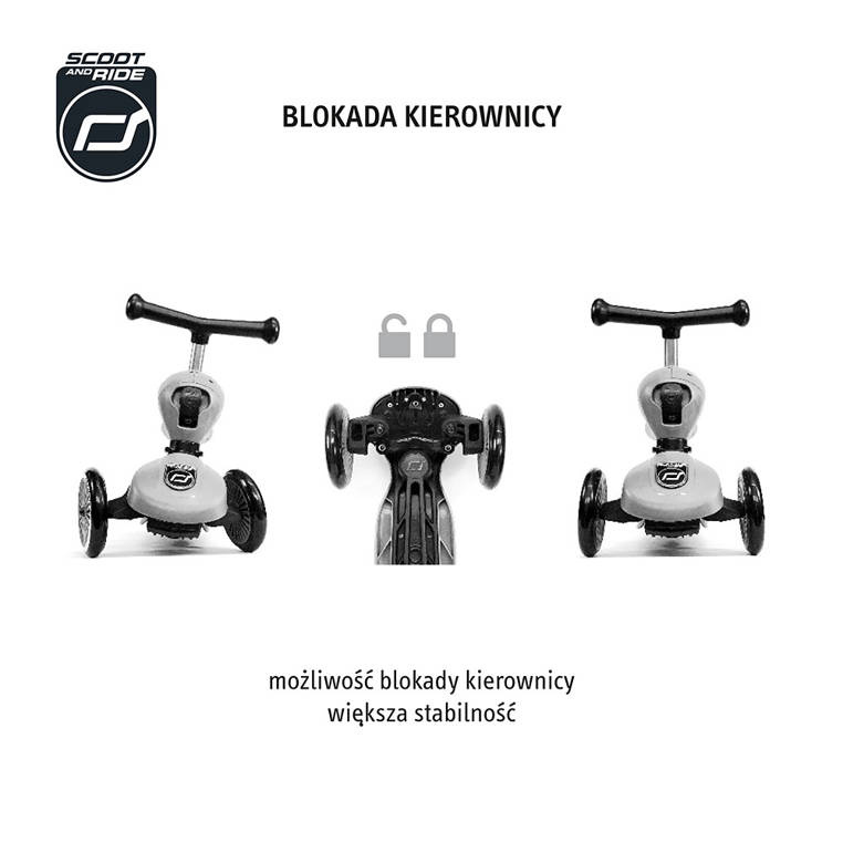 Scoot and Ride Highwaykick 1 Lifestyle – hulajnoga 2w1 z zamykanym schowkiem - obrazek 11