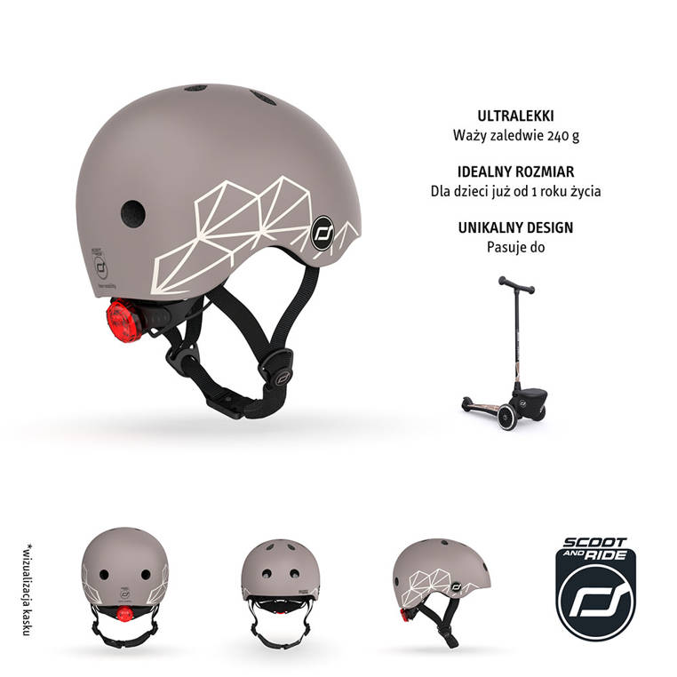 Scoot and Ride Lifestyle – kask dla dzieci 1-5 lat w rozmiarze XXS-S - obrazek 7