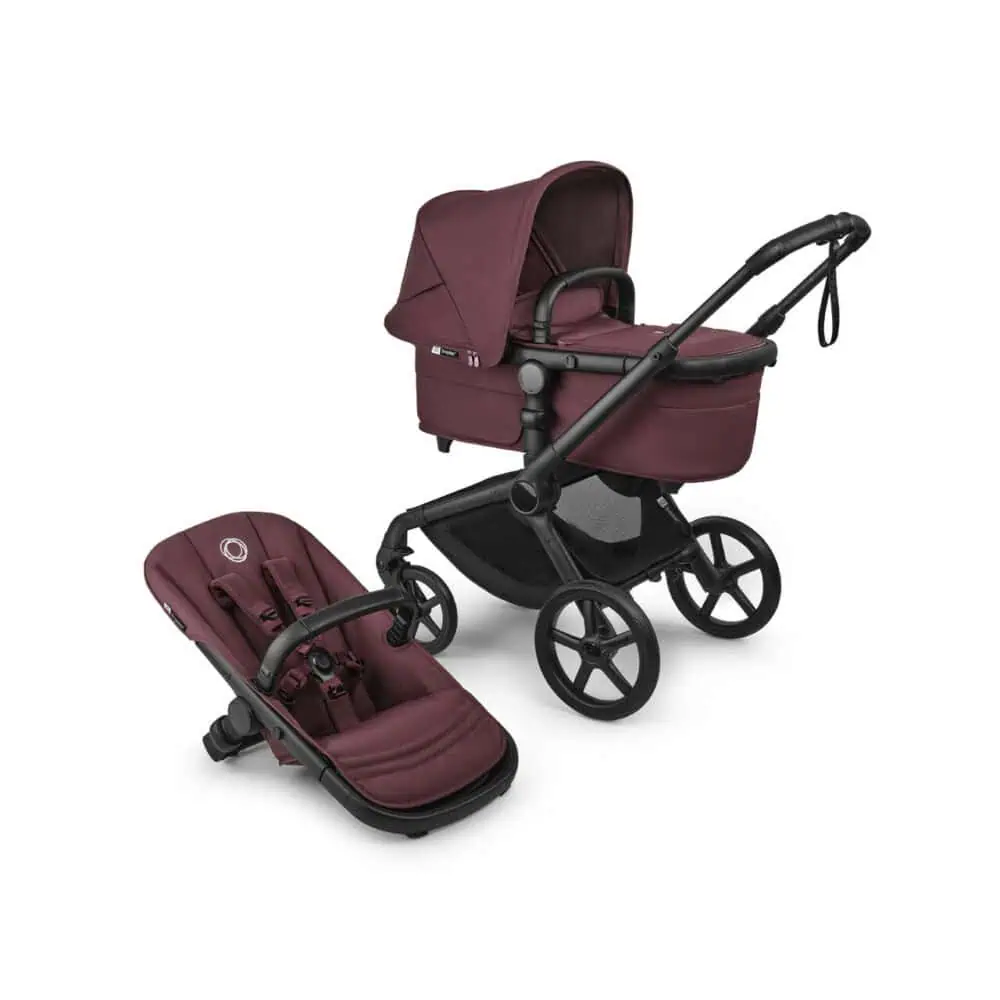 Bugaboo Fox 5 Renew Black Dark Cherry Komplet z Budką