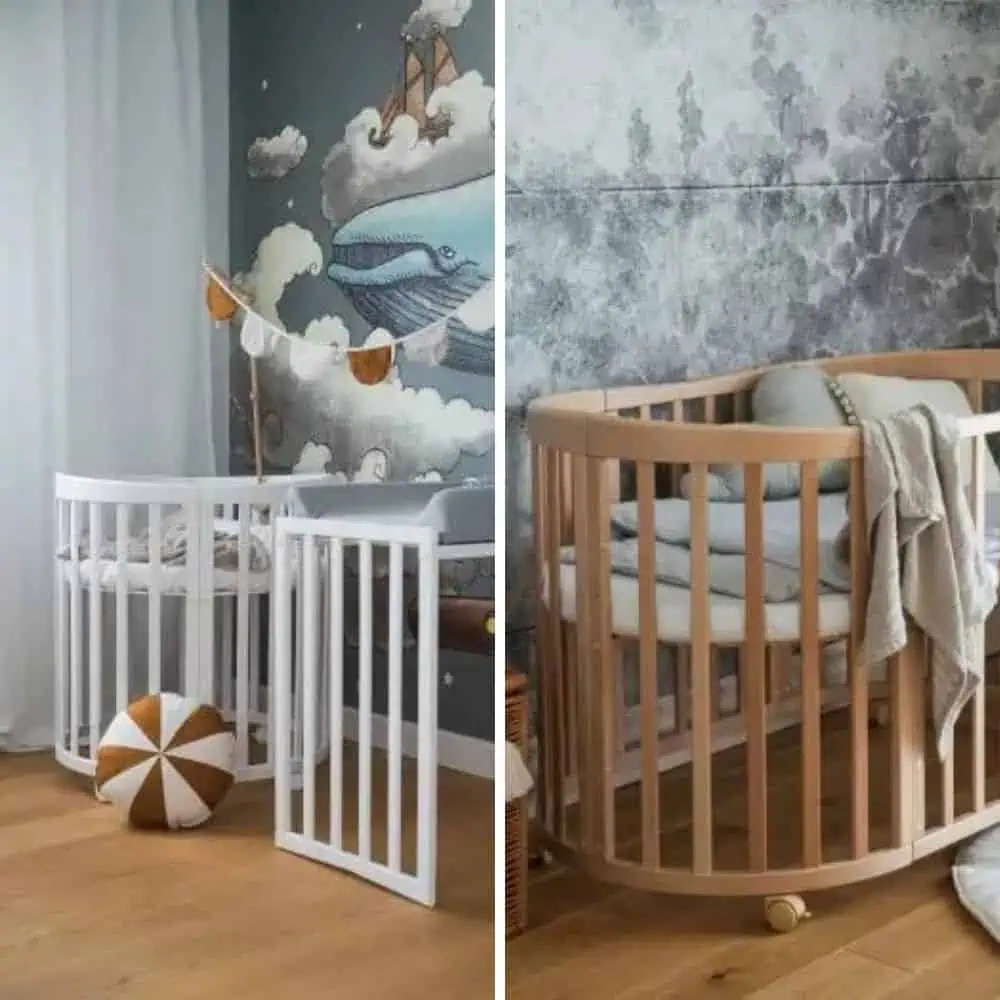 Waldin Łóżeczko Owalne 7w1 - zestaw z pełnym wyposażeniem - obrazek 19