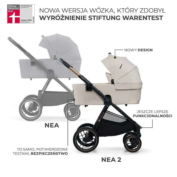 Kinderkraft Nea 2 – wielofunkcyjny wózek 4w1 z fotelikiem Maxi Cosi Pebble 360 Pro 2 i bazą Maxi Cosi FamilyFix 360 Pro - obrazek 6