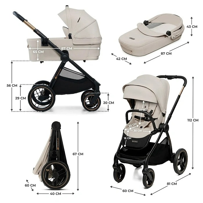 Kinderkraft Nea 2 – wielofunkcyjny wózek 4w1 z fotelikiem Maxi Cosi Pebble 360 Pro 2 i bazą Maxi Cosi FamilyFix 360 Pro - obrazek 21