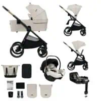 Kinderkraft Nea 2 – wielofunkcyjny wózek 4w1 z fotelikiem Avionaut Pixel Pro 2.0 C i bazą Avionaut IQ Orbit Black