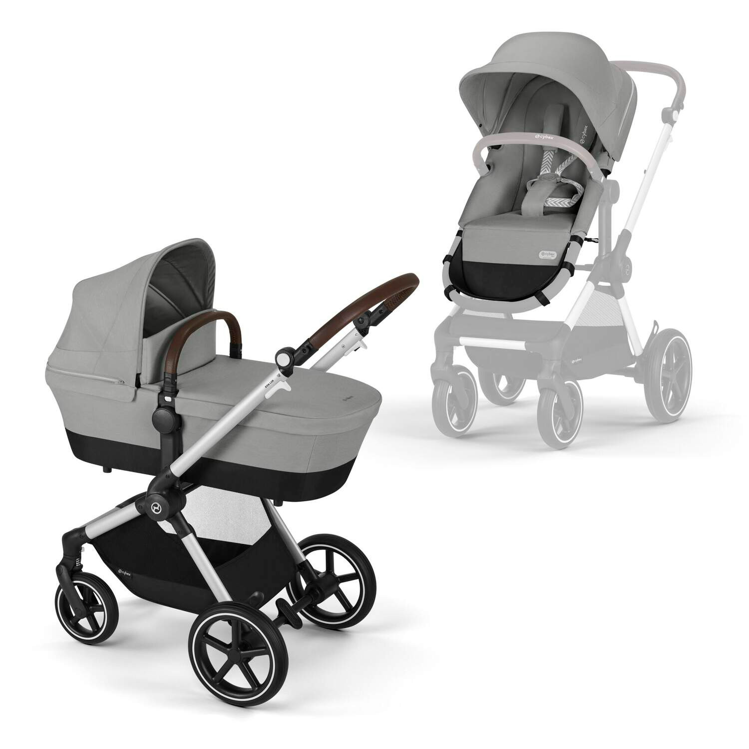 Cybex Eos Lux Stone Grey Silver Frame