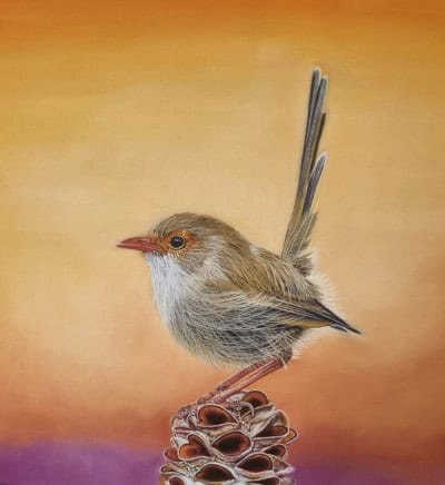 Bird artwork by Pastel Society of Victoria, Australia.