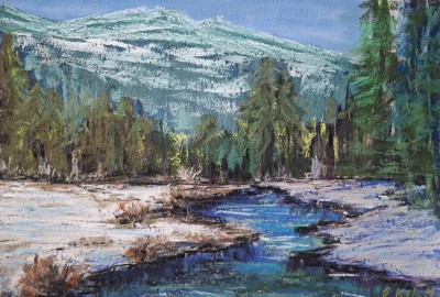 Pastel painting by Paddy Kelath that won the John Withers Scholarship Award with the Pastel Society of Victoria Australia in 2025