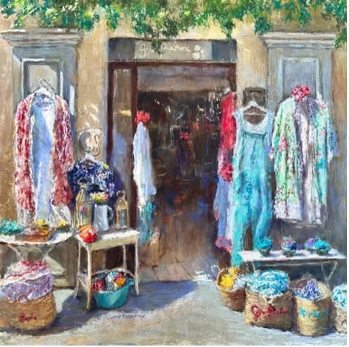 Pastel workshop scene at The Pastel Society of Victoria, Australia.