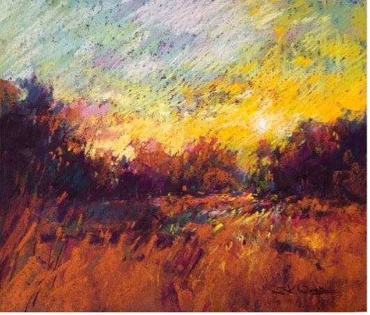 Pastel landscape painting workshop at The Pastel Society of Victoria, Australia.