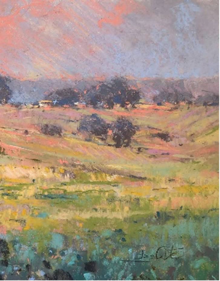 Pastel landscape painting workshop at The Pastel Society of Victoria, Australia.