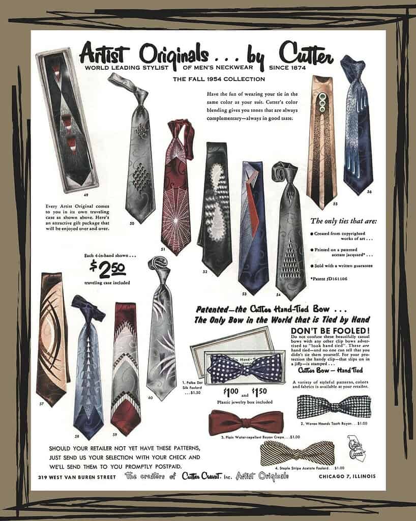 1950s Neckties: 6 Elegant Styles That Defined Professional Fashion