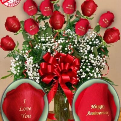 i love you and happy anniversary roses