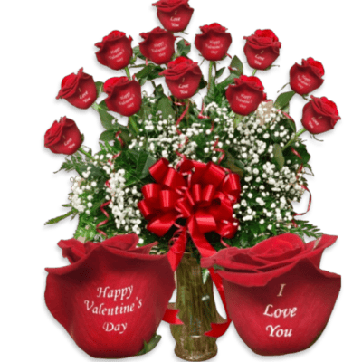 12 Personalized Roses HVD-ILY
