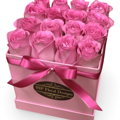 Pink Roses in a Hat Box