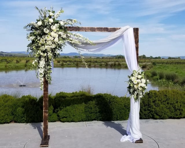 Rustic Arbor Arch White and greens