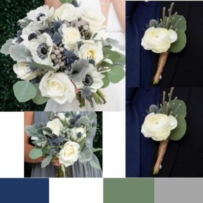 Dusty Blue Collection wedding flowers las vegas