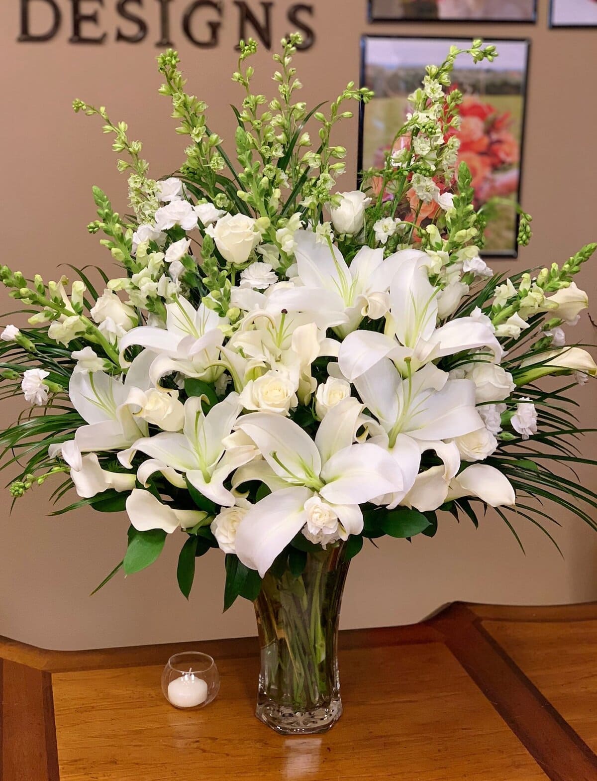 Serene White flower bouquet