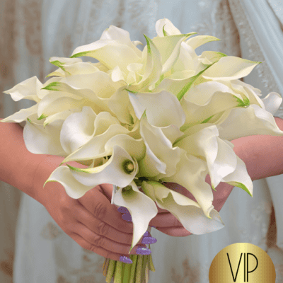 white mini calla lilies