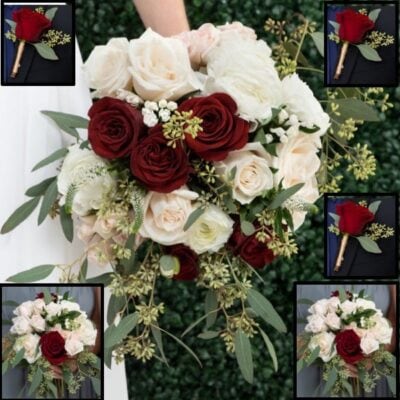 Romantic red collection wedding flowers las vegas