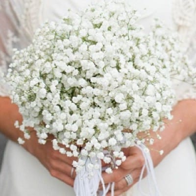 baby's breath bridal bouquet