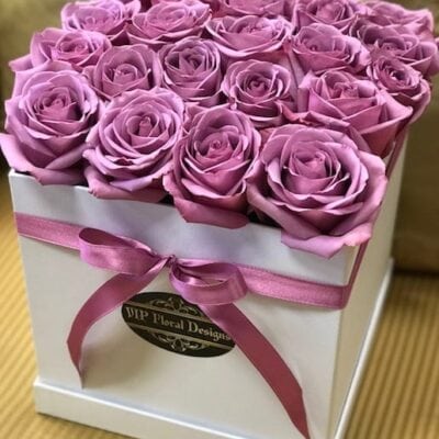 elegant square hat flower box, las vegas