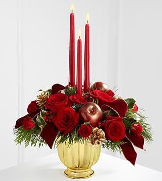 holiday christmas flower centerpiece