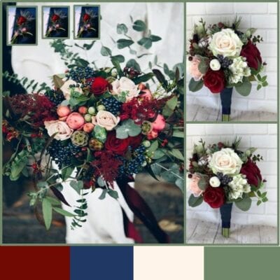 navy and burgundy wedding collection