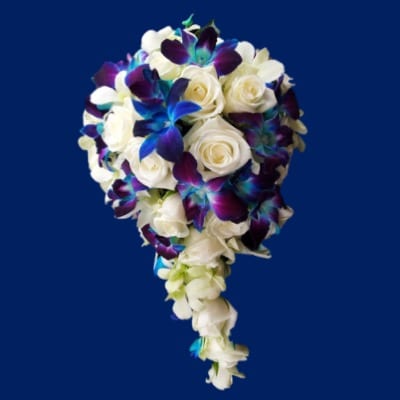 royal blue bridal bouquet