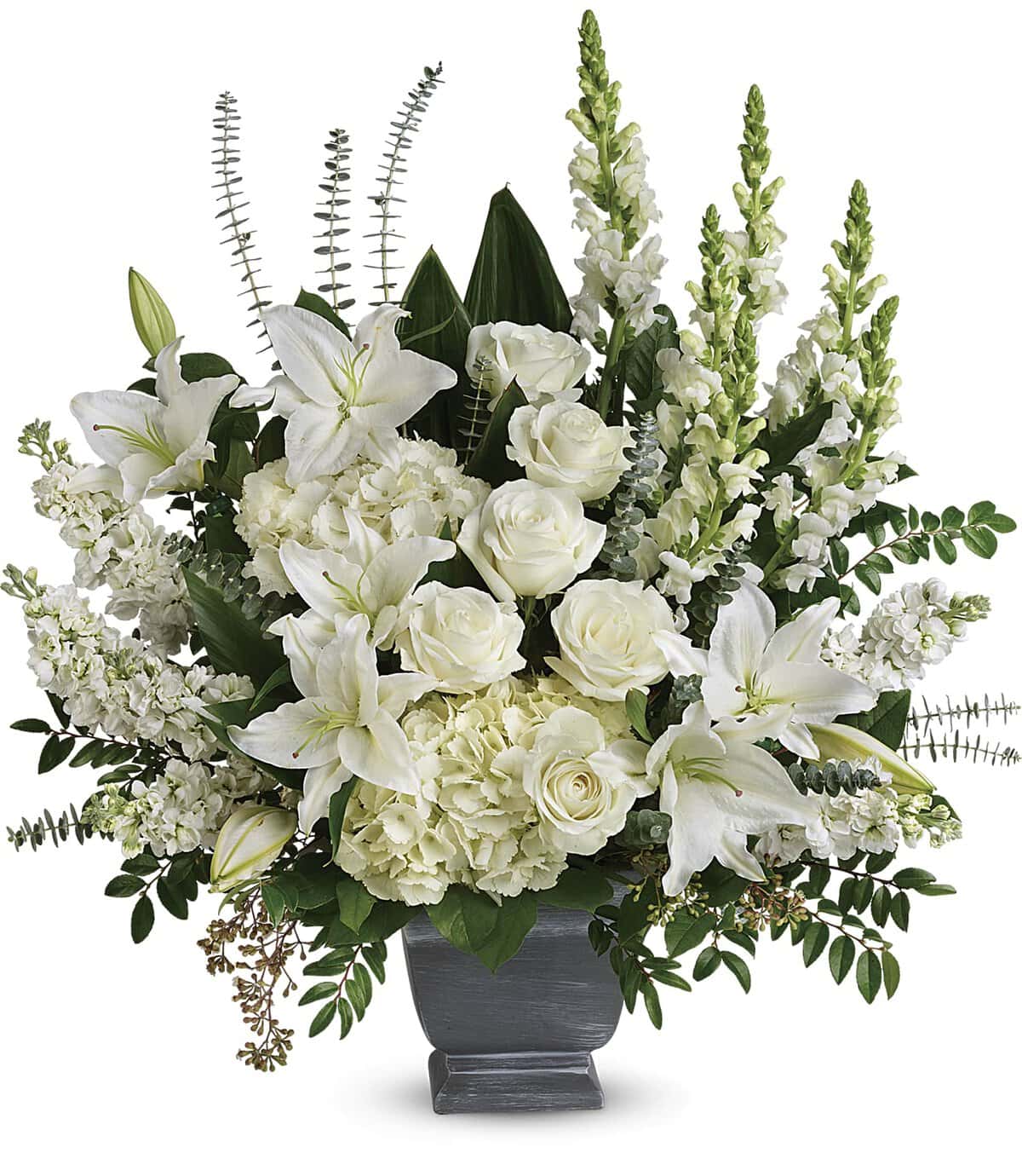 Funeral Flowers Las Vegas, white funeral basket