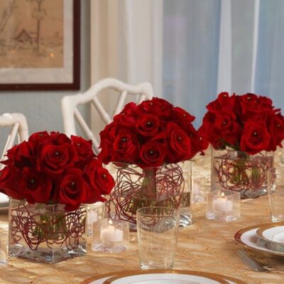 red roses centerpieces las vegas flowers