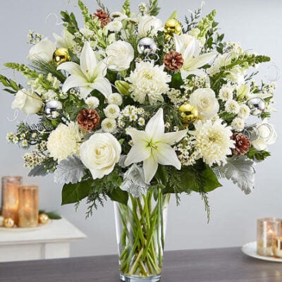Dazzling Winter Wonderland Flower Arrangement