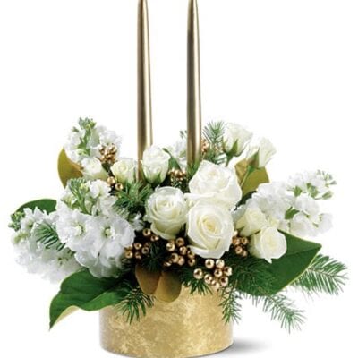 Golden Lights christmas flowers