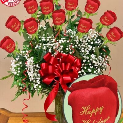 happy holidays vase las vegas
