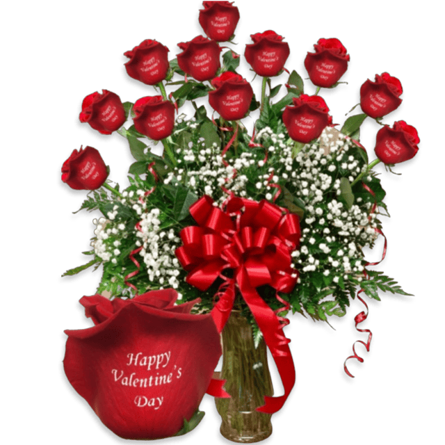 ,,Happy Valentine's Day'' Personalized Roses