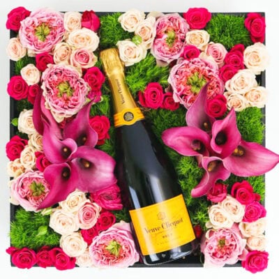 Flower Fields Forever Crate - With Veuve Clicquot Champagne