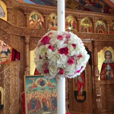 Orthodox Baptism Candle #2 (for Girl) | Candle Flowers | VIP Floral