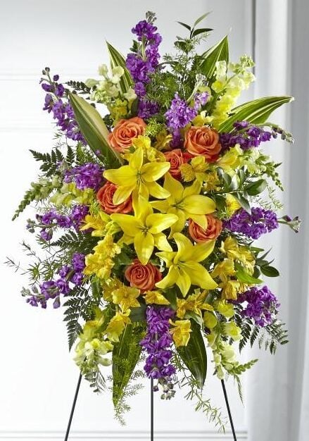 The Thoughtful Praters Standing Spray LAS VEGAS FUNERAL FLOWERS