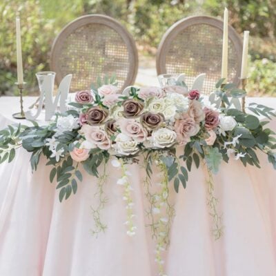 Sweetheart Table Dusty And White Roses | VIP Floral