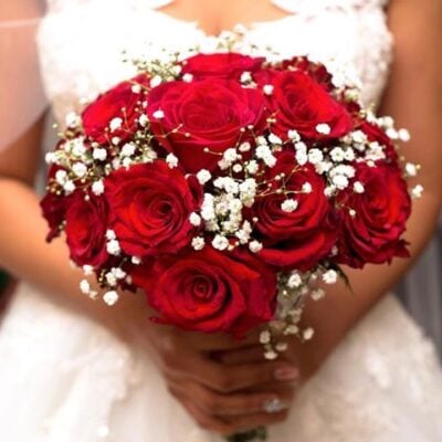 Red Roses And Baby's Breath | Florists In Las Vegas | VIP Floral
