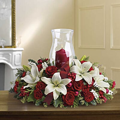 Holiday Glow Centerpiece | Christmas Flowers | VIP Floral