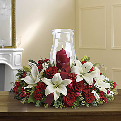Holiday Glow Centerpiece | Christmas Flowers | VIP Floral