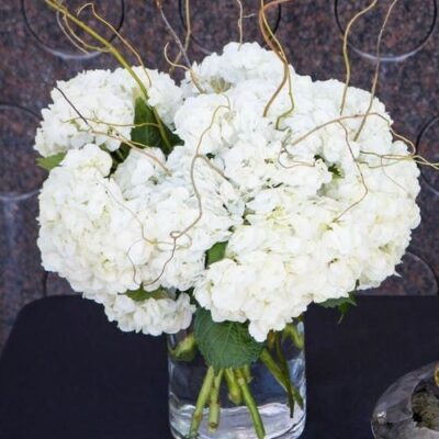 Medium hydrangeas centerpiece