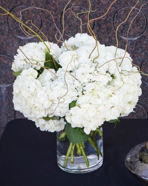 Medium hydrangeas centerpiece