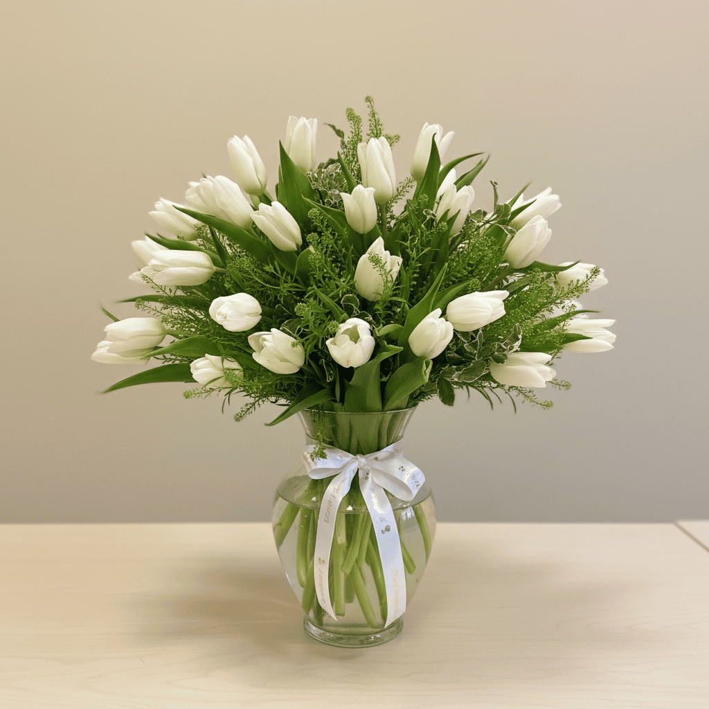 white tulips in las vegas by vip floral a local florist