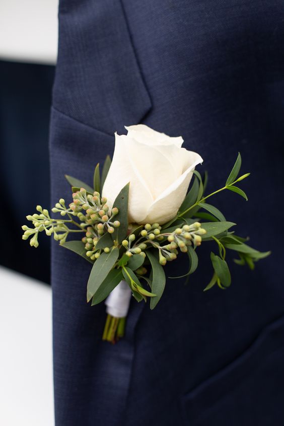 white rose boutonniere las vegas
