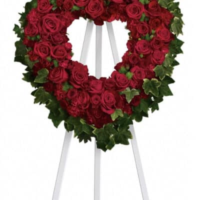 Blessing Heart with Red Roses