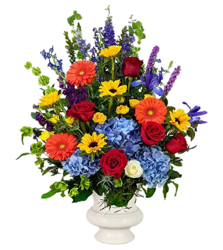 COLORFUL FUNERAL BASKET