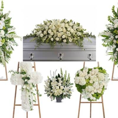 Elegant White Funeral Collection