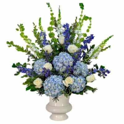 blue and white basket las vegas