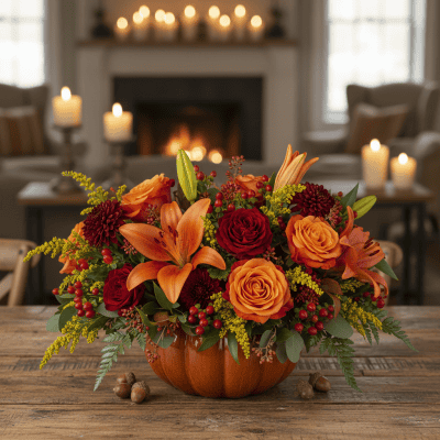 Autumn Pumpkin Bouquet