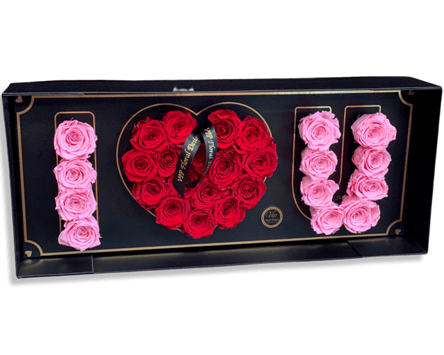 "DEEP LOVE" 25 Pink and Red (Preserved Roses) - Image 2